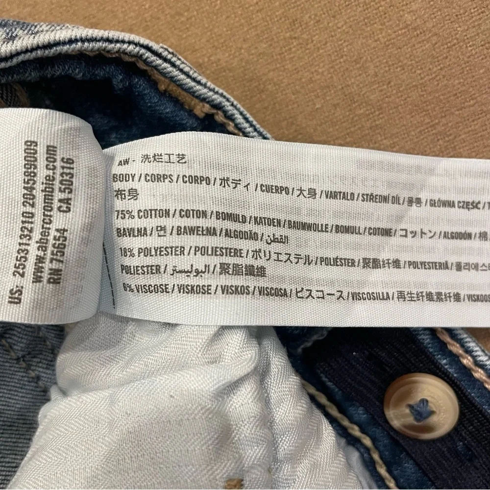 Abercrombie Kids Girl’s High Rise Mini Mom Jeans Size 15/16